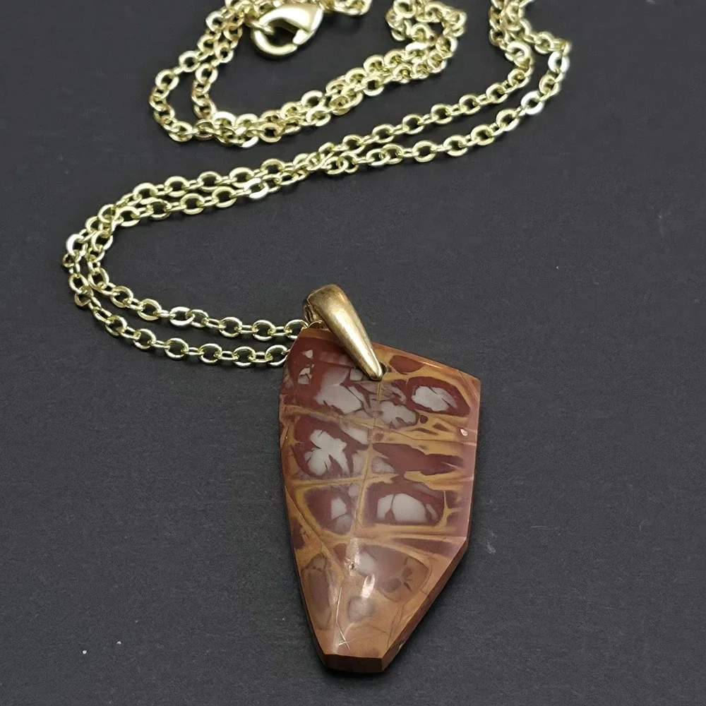 Noreena Jasper Pendant Brown Stone on 23